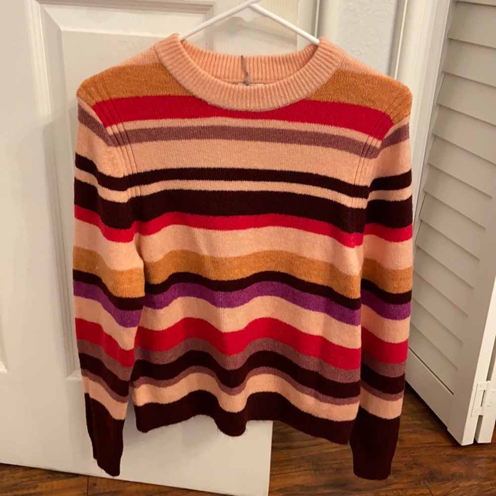 Pink, Red and brown sweater, new with tag.